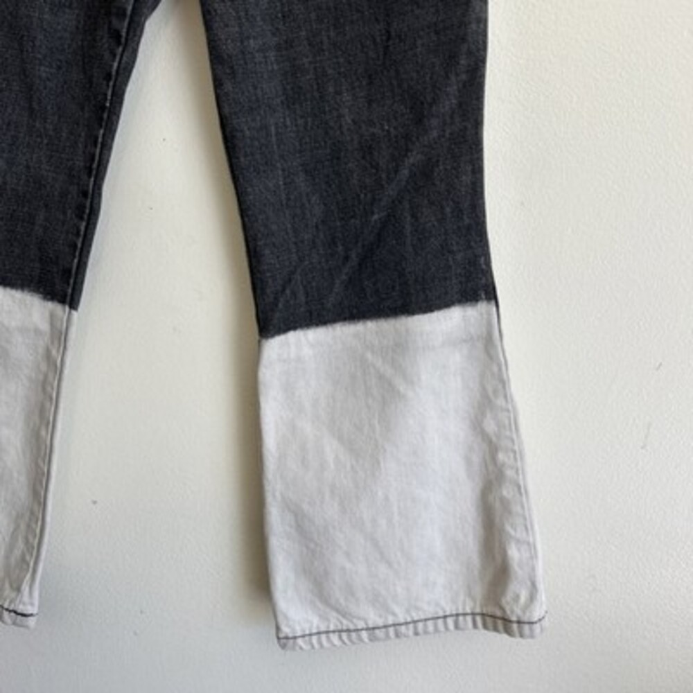 JW Anderson TR0020 PG0255 FLARED JEANS Bicolor Denim Pants - Picture 2 of 10